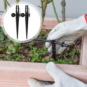 Afarnook bug cap diffuser protects irrigation line from insects.