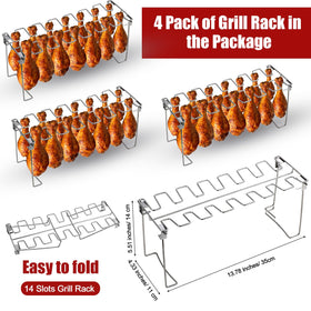 Afarnook foldable drumstick rack demonstrating space-saving storage design.