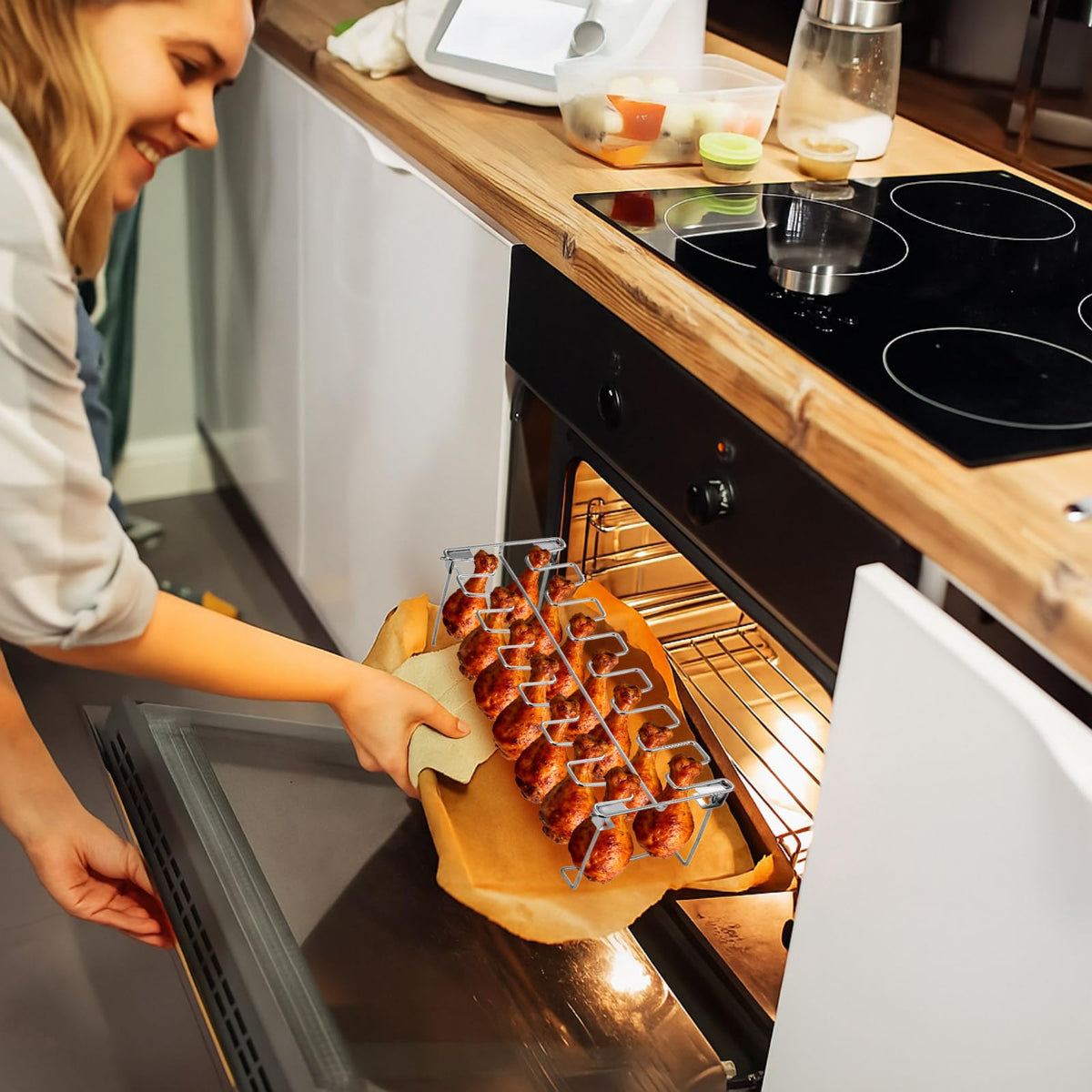 Afarnook four-pack chicken racks ready for family gatherings and holidays.