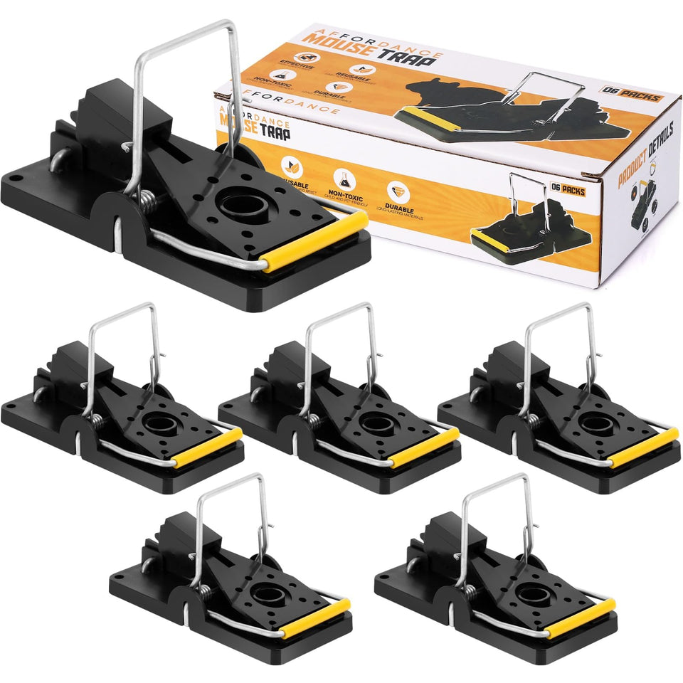 AFFORDANCIA mouse trap indoor front view shows large, sturdy design for tough infestations