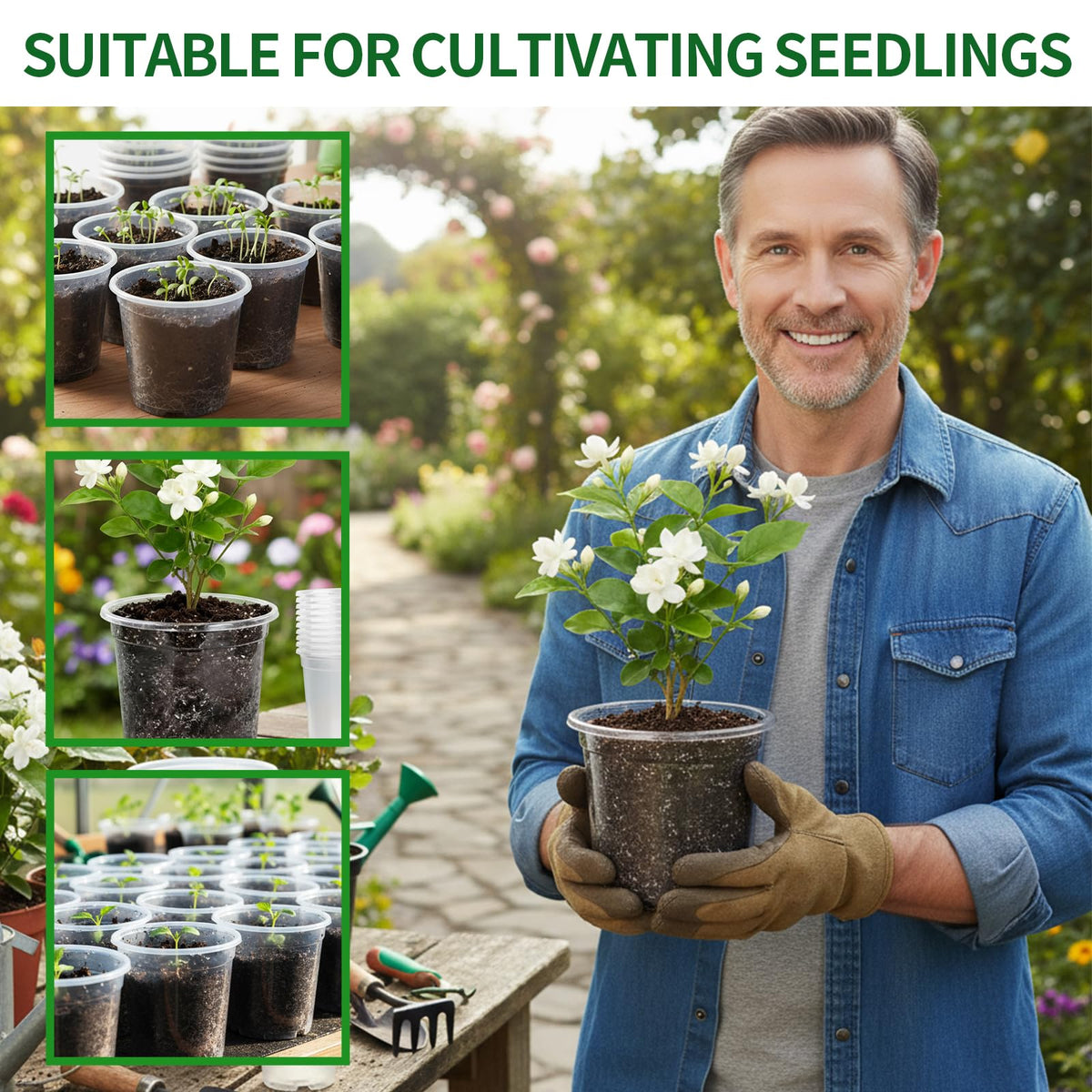 AFHGGZXZ seed starter pot with drainage holes ensures proper water flow.