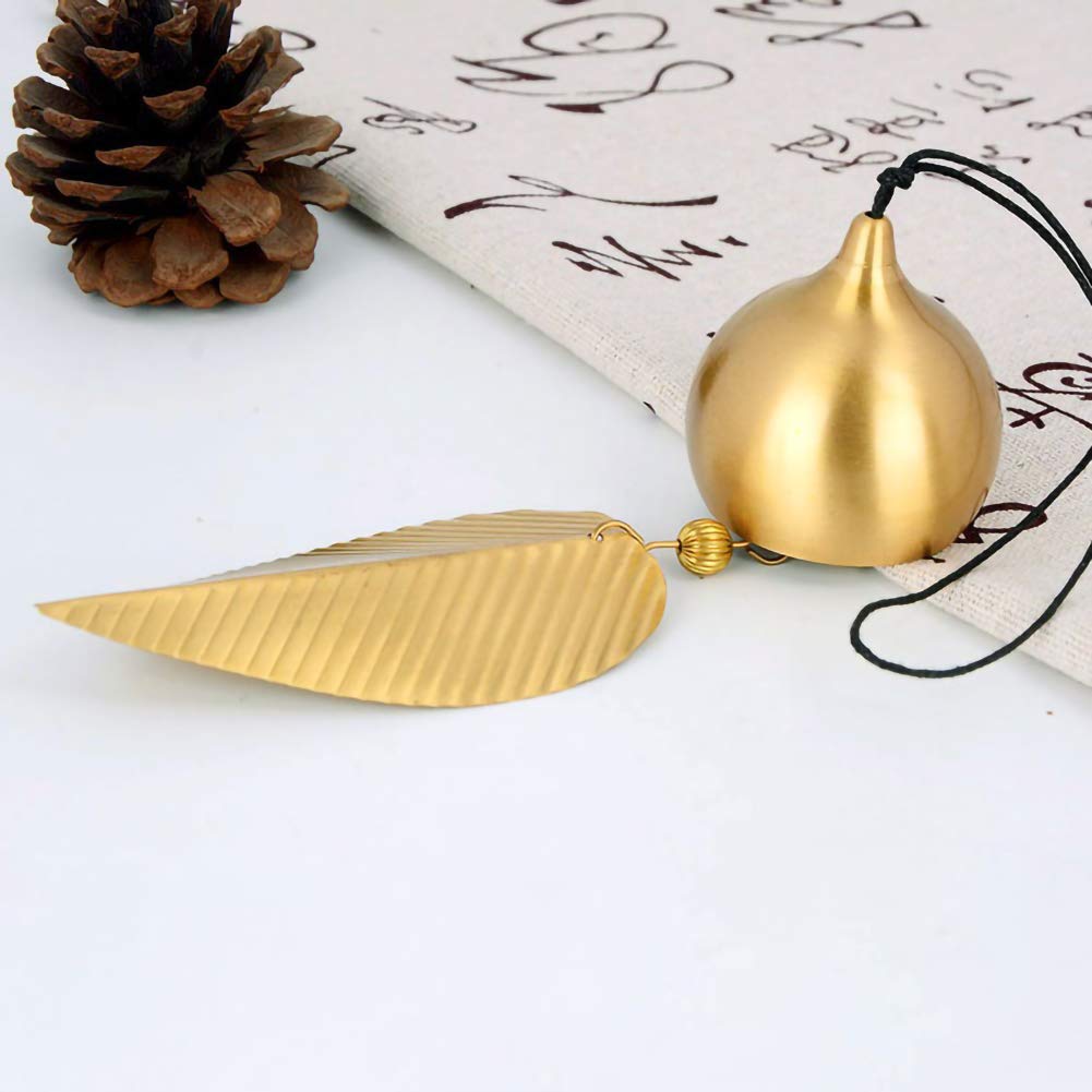 Afiaiwei gold leaf pendant bell adds charm to entryways.