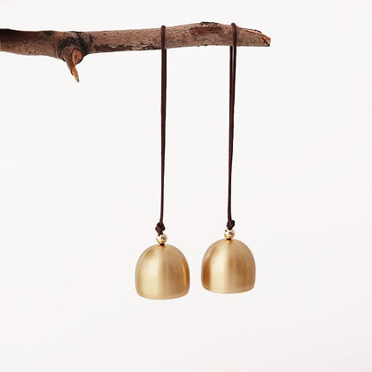 Afiaiwei small brass hanging bells for doors with a joyful alert when the door opens.