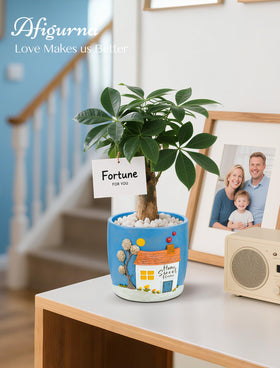 Afigurna Planter includes drainage holes for healthy plant growth, ideal for succulents