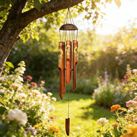 Coconut crown top detail on Afirst wind chimes