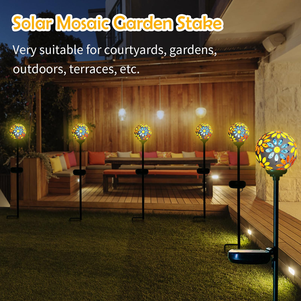 Afirst pathways and yard decor adds color to outdoor spaces