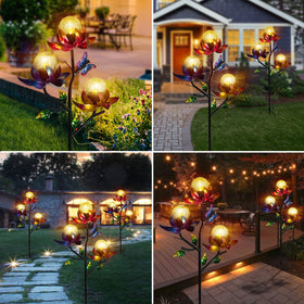 Afirst weather-resistant garden stake offers easy, stable placement