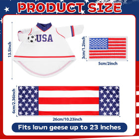 Afniimyapt striped USA soccer scarf adds team spirit to outdoor goose decor