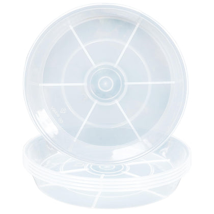 Afrine 16-inch plant saucer top view protects surfaces while elevating pots.