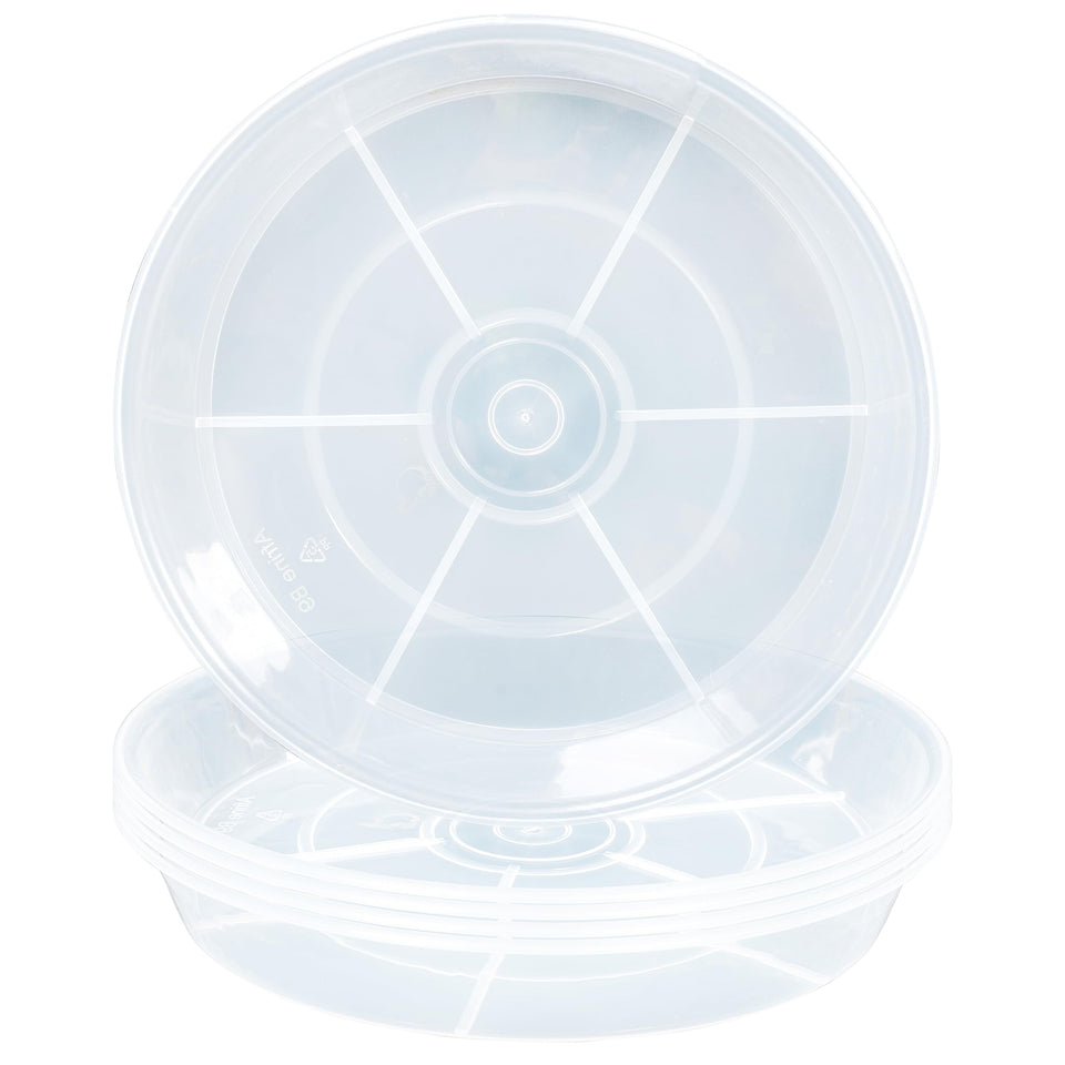 Afrine 16-inch plant saucer top view protects surfaces while elevating pots.