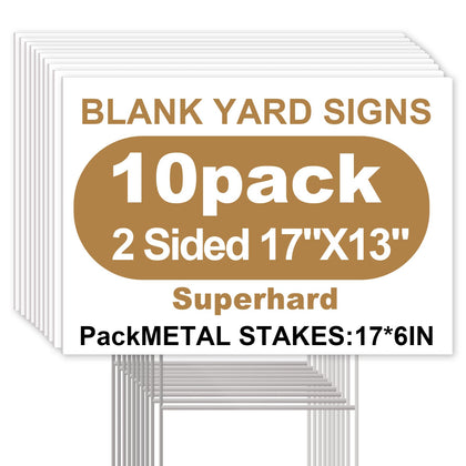 AFWHGM 10-pack corrugated signs showcasing durable weatherproof outdoor advertising