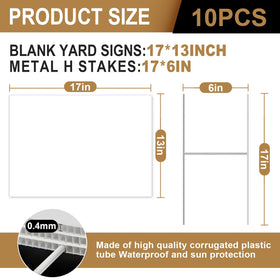 AFWHGM metal H-stakes provide sturdy 17-inch support for displays