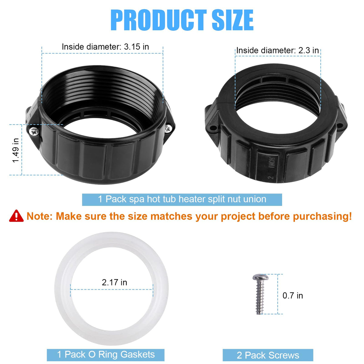 AFZZ 2-inch heater gasket included ensures proper seal during replacement.