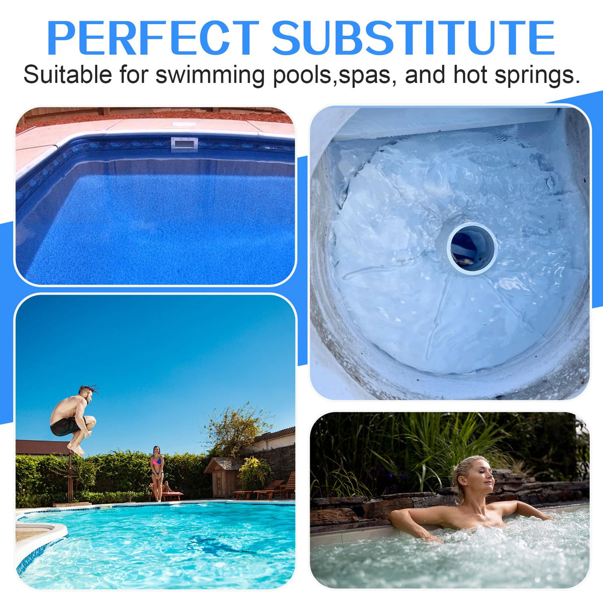ABS plastic construction in white for durable pool maintenance