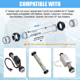 AFZZ Balboa Gecko-compatible heater union for reliable spa maintenance.