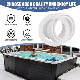AFZZ heater union assembly with gasket supports quick, dependable spa connections.