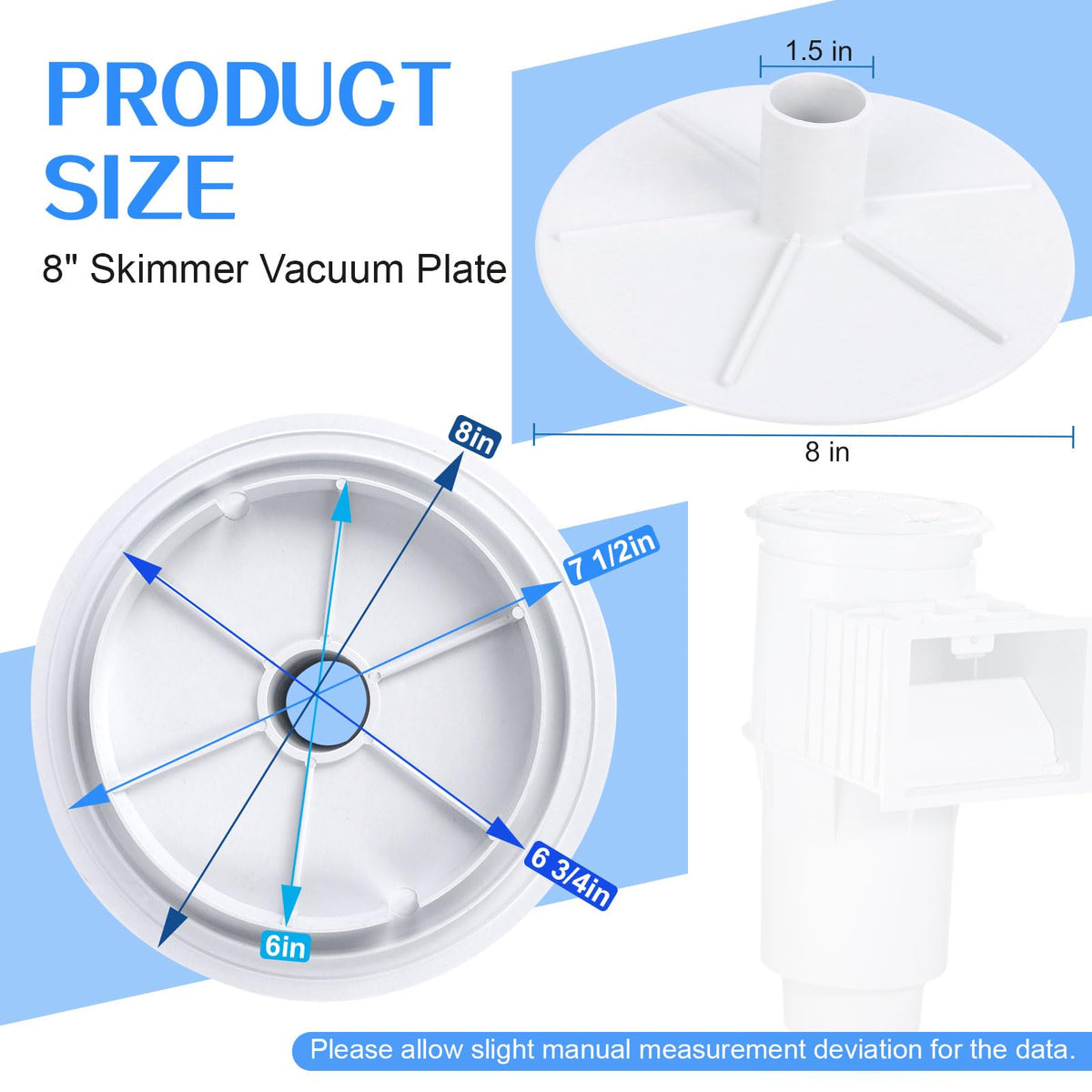 Compatible with Pentair Admiral S15/S20 skimmers for reliable suction