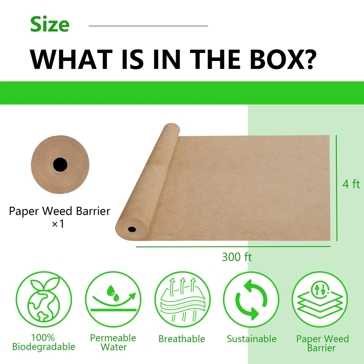 AGEGOMIC eco-friendly garden paper suitable for vegetables, flower beds, and borders