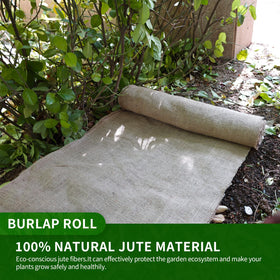 Agfabric burlap roll acts as sunshade for garden plants to reduce sun exposure