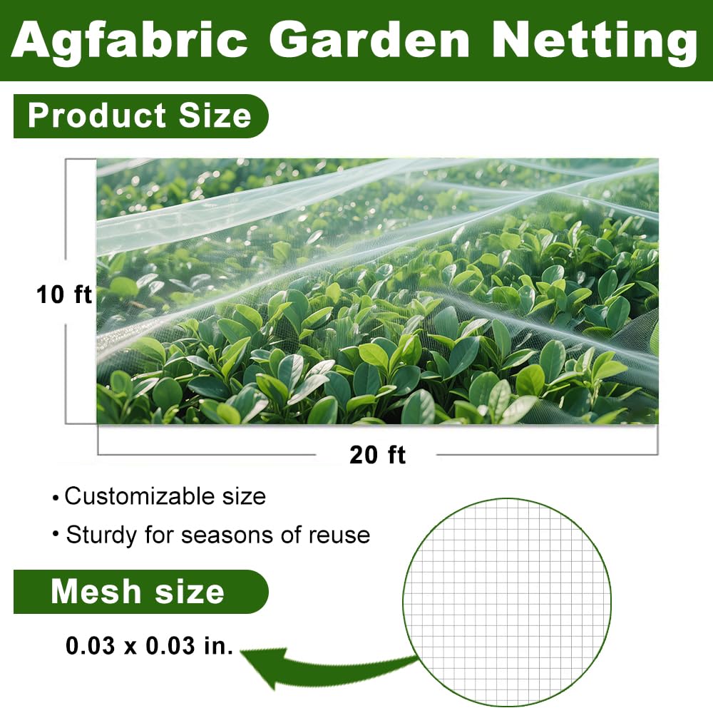 Agfabric insect barrier bird netting protects fruits and crops from pests.