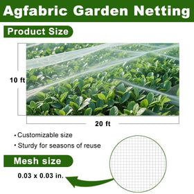 Agfabric insect barrier bird netting protects fruits and crops from pests.