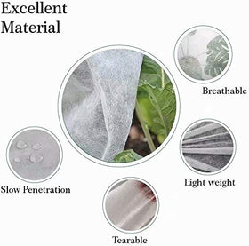 Agfabric plant cover closeup shows breathable weave for healthy roots.