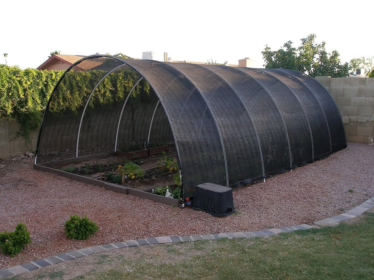 Agfabric shade cloth over a chicken coop for shade and comfort