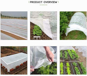 Agfabric winter garden cover stretched over beds for even warmth.