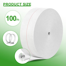 AGHITG backwash hose 2in 100ft with clear white exterior for quick identification.
