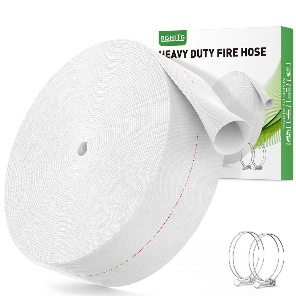 AGHITG fire hose 2in 100ft ready for heavy-duty pool and irrigation tasks.