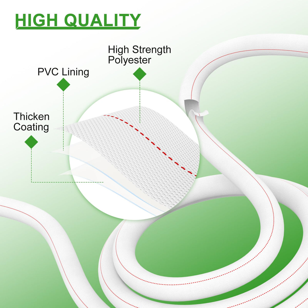 AGHITG irrigation hose ideal for farmland or garden use in outdoor settings.