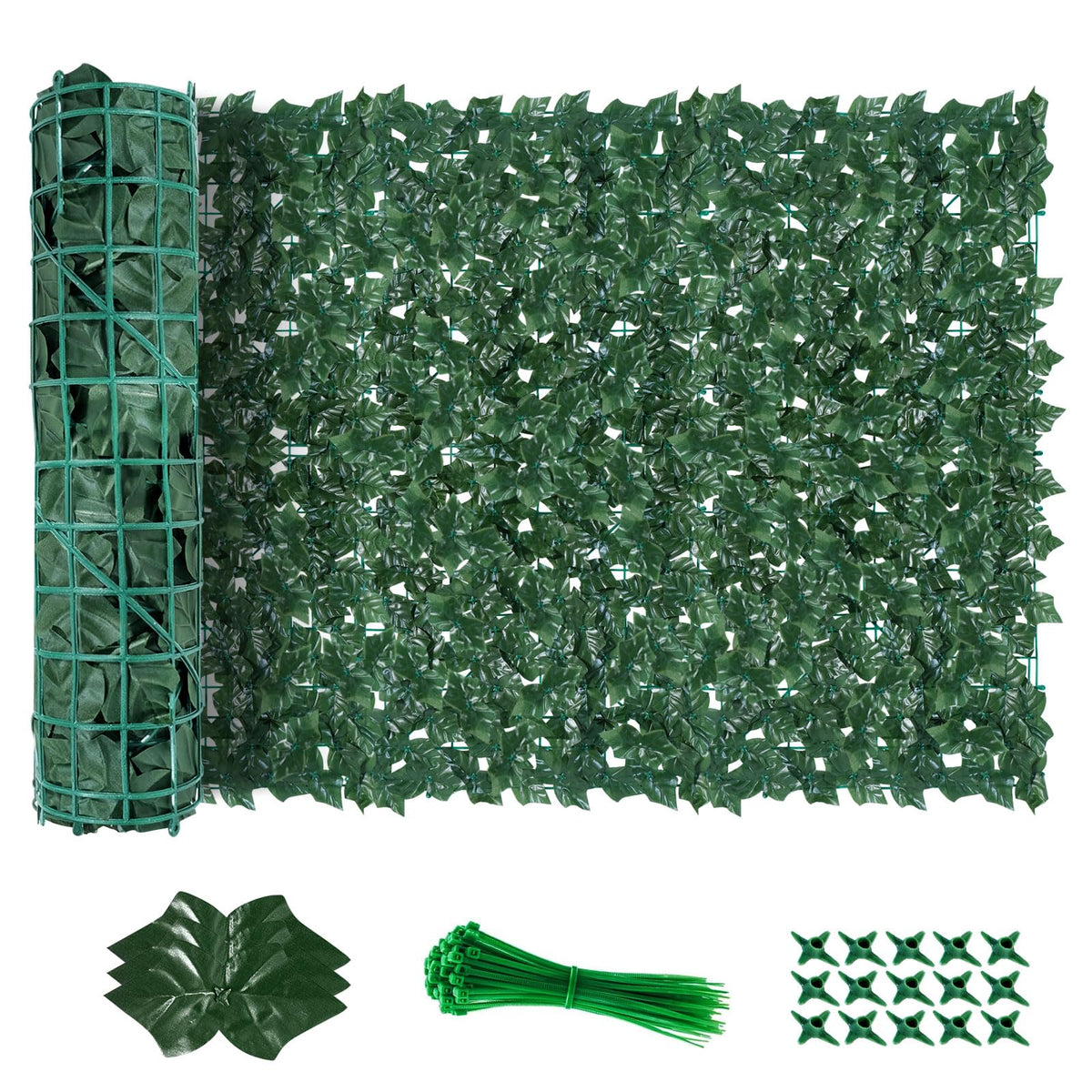 AGJIDSO artificial ivy fence screen full view offers immediate privacy for outdoor spaces.