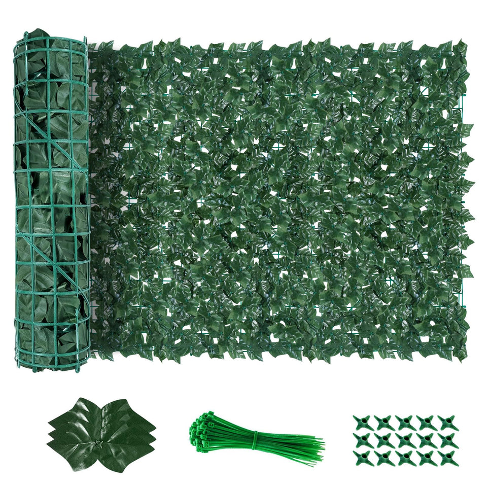 AGJIDSO artificial ivy fence screen full view offers immediate privacy for outdoor spaces.