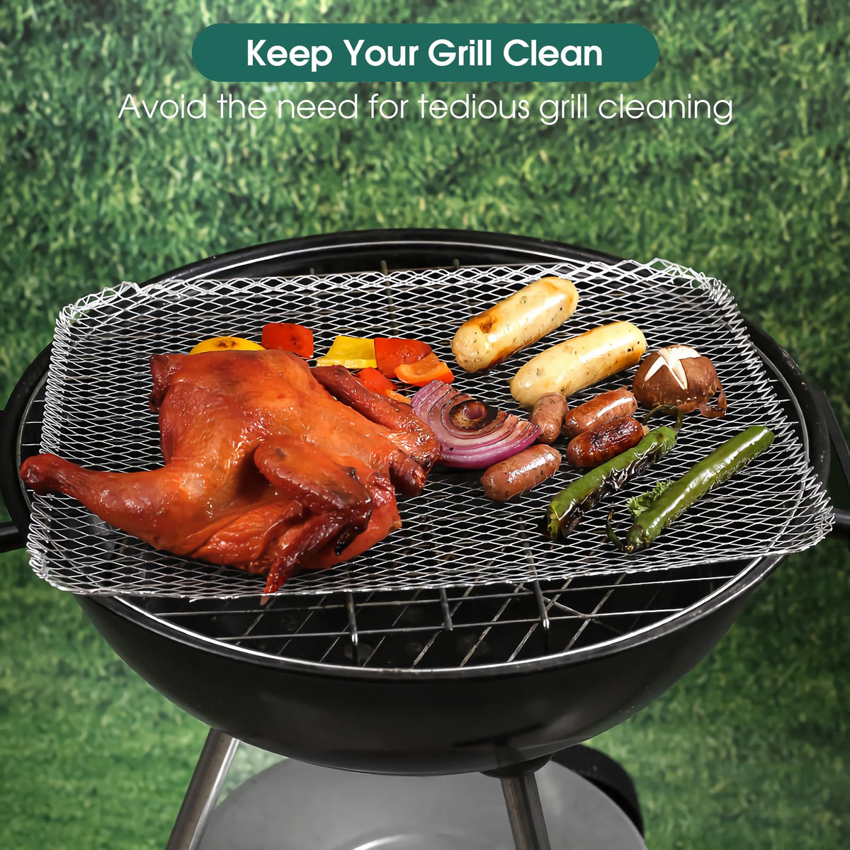 Aglehome 10-sheets pack on the grill promotes even cooking and less mess.