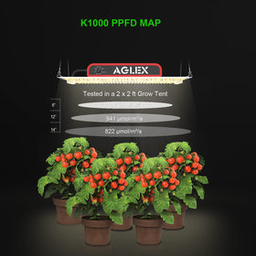 AGLEX K1000 tent-grow setup demonstrates versatile use in greenhouses and racks