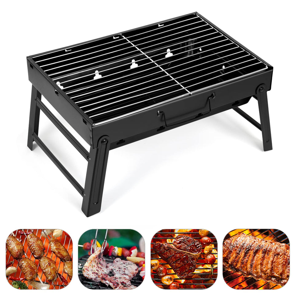 AGM Barbecue Grill folding compact design, enabling easy transport for travel
