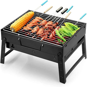 AGM folding portable barbecue grill durable for travel and picnics.