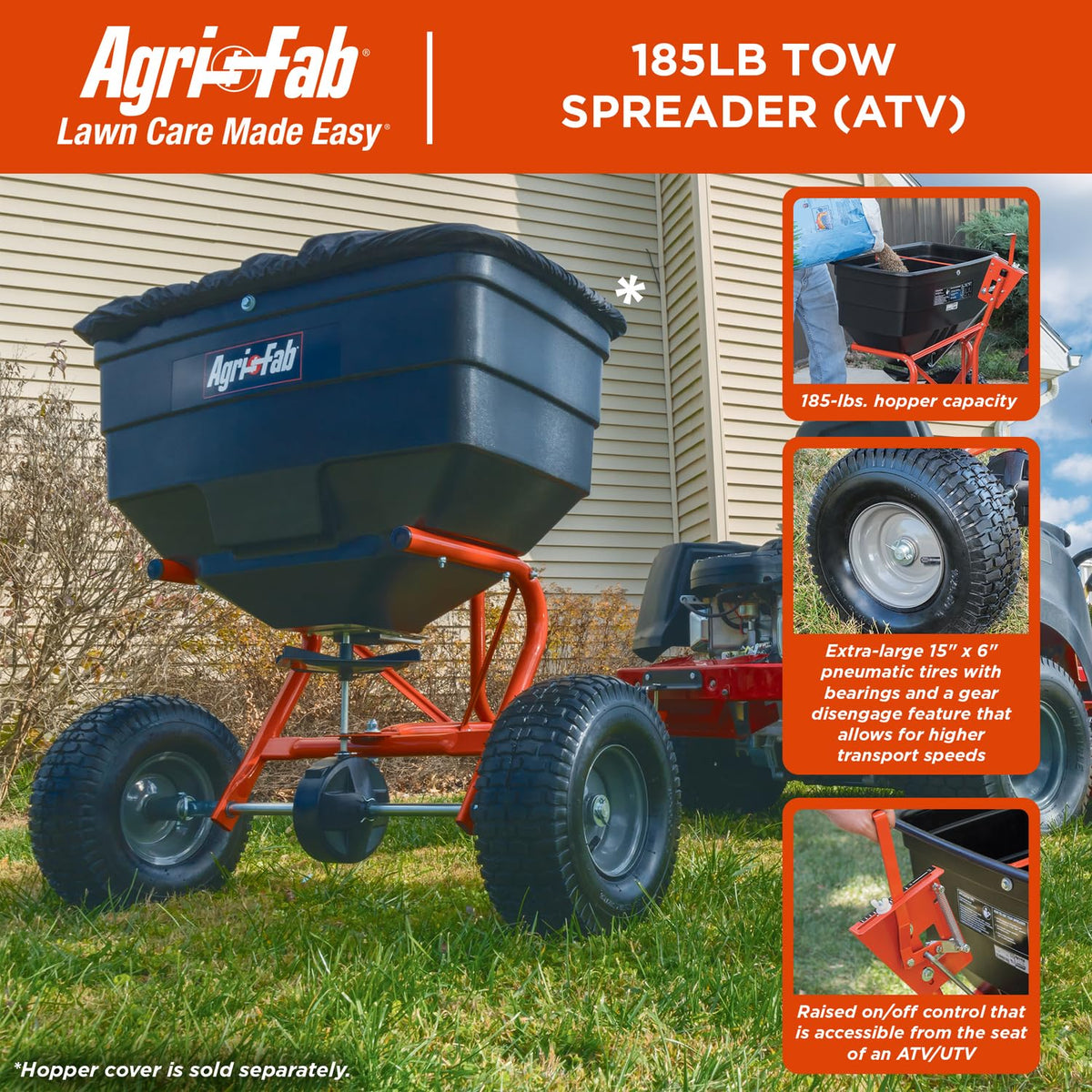 Agri-Fab 12 ft spread width for efficiency