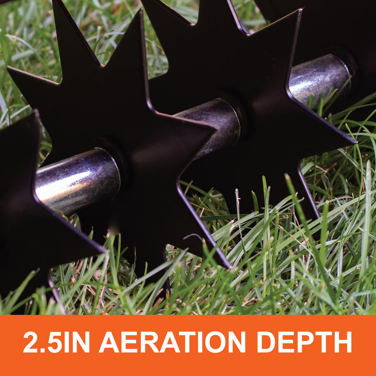 Agri-Fab 45-0365 in use, delivering deep aeration to promote lawn vitality.