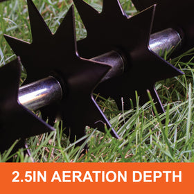 Agri-Fab 45-0365 in use, delivering deep aeration to promote lawn vitality.