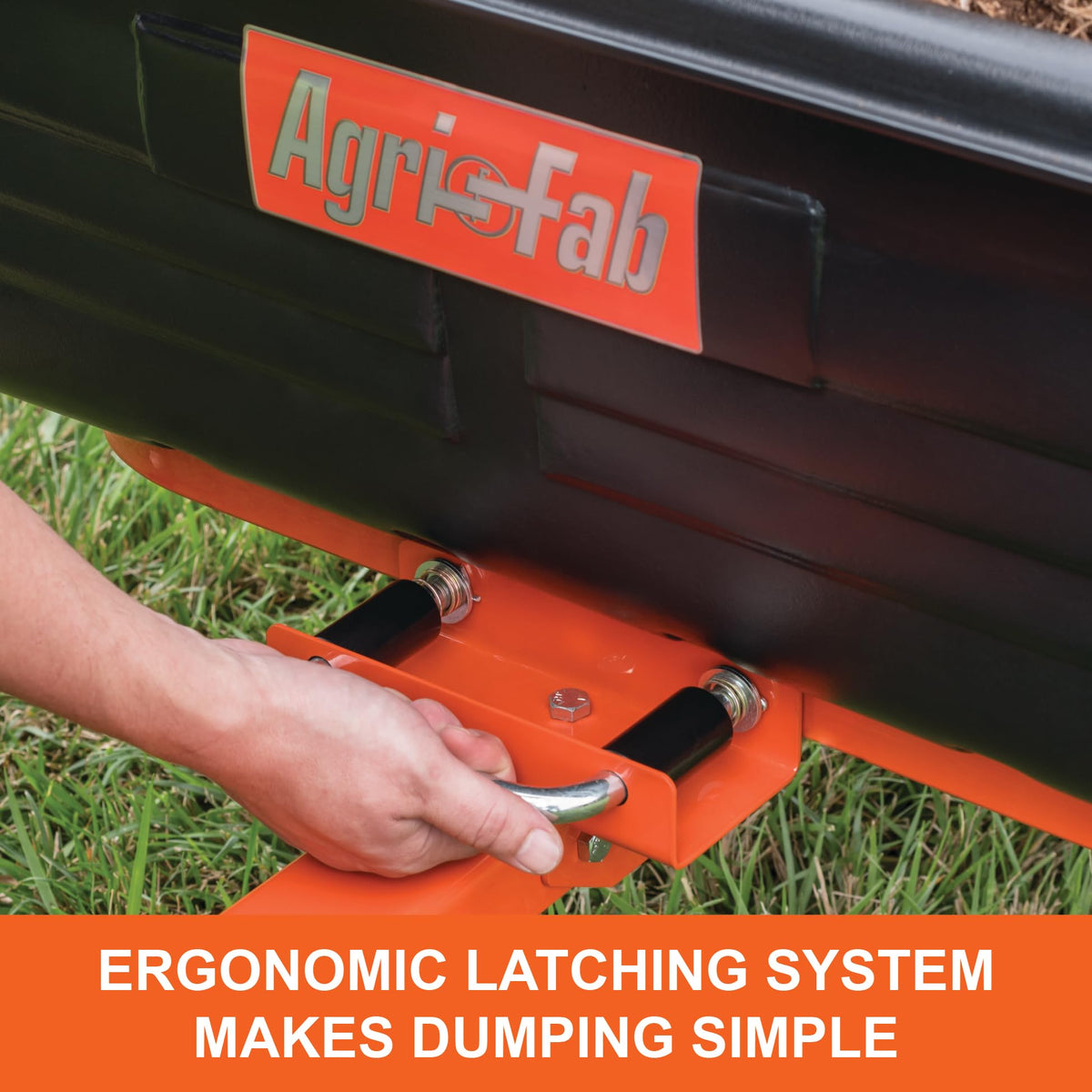 Agri-Fab 45-0552 15-inch pneumatic tires on rugged terrain