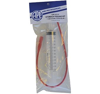 Agri-Pro Enterprises lamb and goat feeding kit with 14Fr tube and 60 ml syringe for precise, gentle nursing