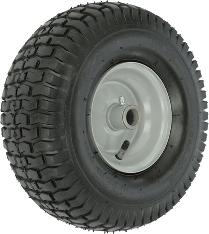 Agri-Fab 42159 wheel side view in gray, built for durable lawn attachment performance.