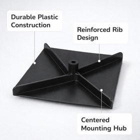 Agri-Fab spreader plate detail emphasizes robust design for consistent spreading.