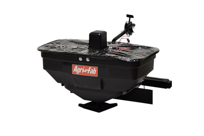Agri-Fab ZT Spreader hopper assembly shows durable rustproof components for long-lasting use.