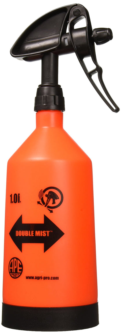 Agri-Pro Double Mist Sprayer 1L with adjustable nozzle for plants and cleaning tasks