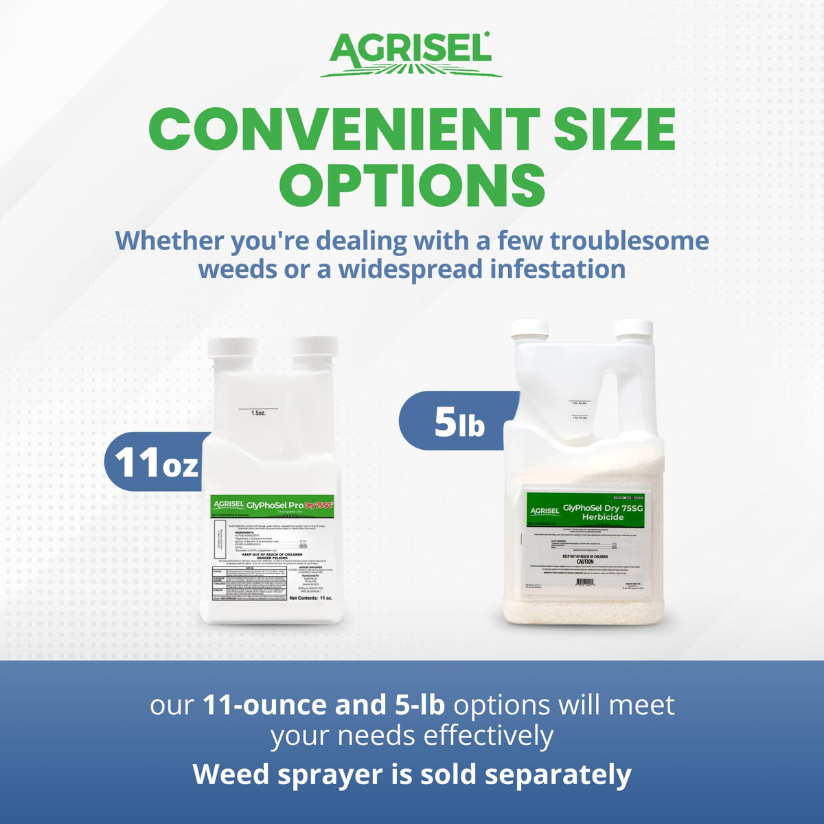 Agrisel GlyPhoSel Pro Dry75 includes disposable gloves for handling.