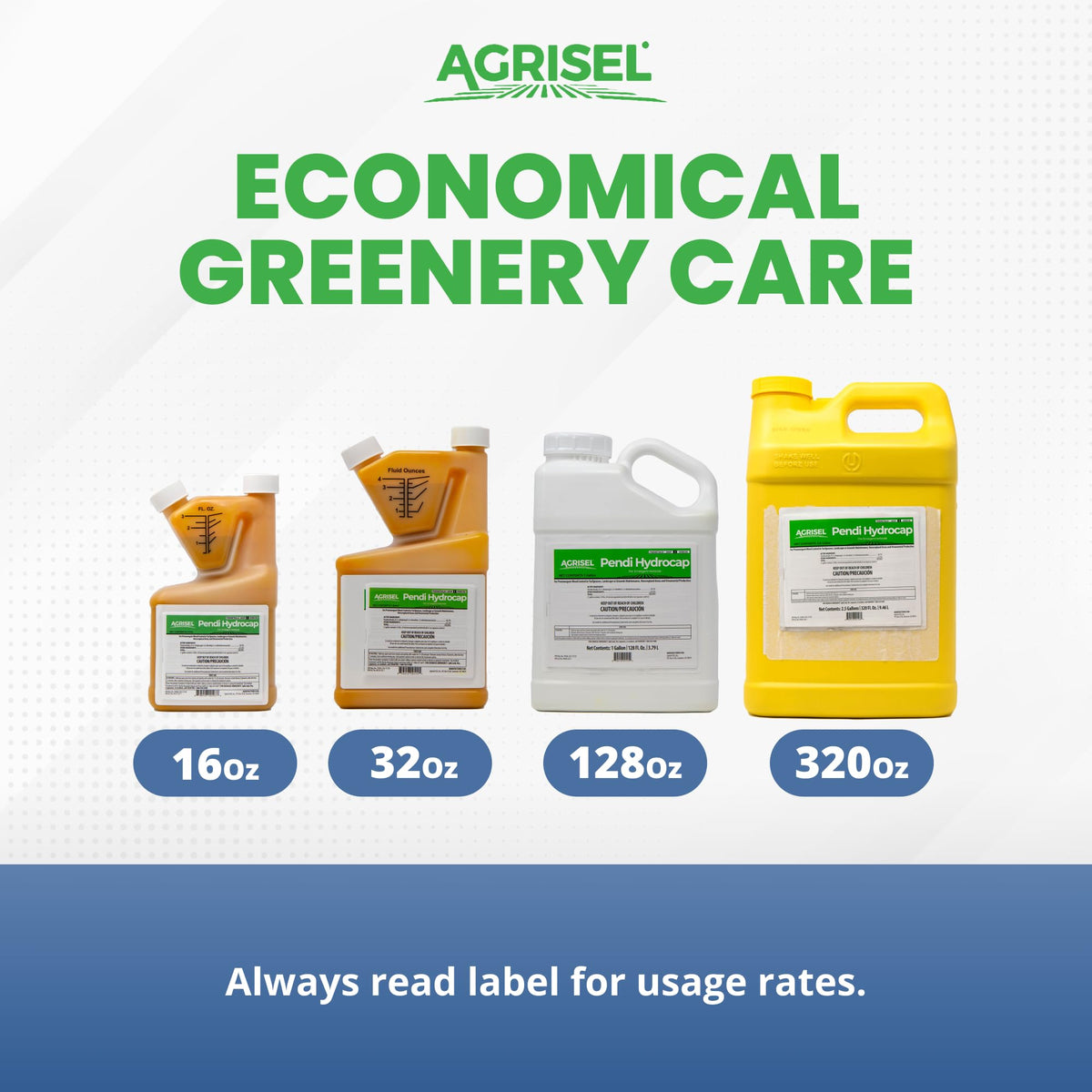 Agrisel Pendi Hydrocap size options for small and large areas.