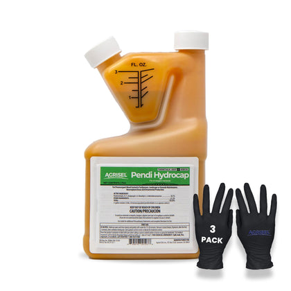 Agrisel Pendi Hydrocap weed killer bottle for pre-emergent lawn control.