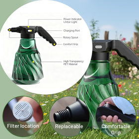 Agrizone sprayer offers fine mist and continuous spray for even coverage.